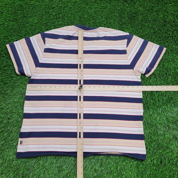HUF Stripes Shirt Womens 2XL 24x27 Pink Blue - Picture 3 of 13